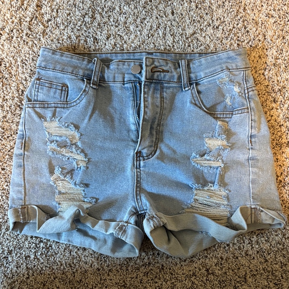 Distressed Denim Women Shorts